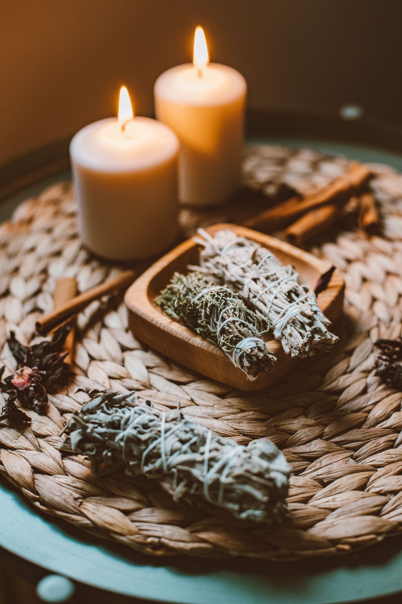 Candles and sage — the recovery ritual
